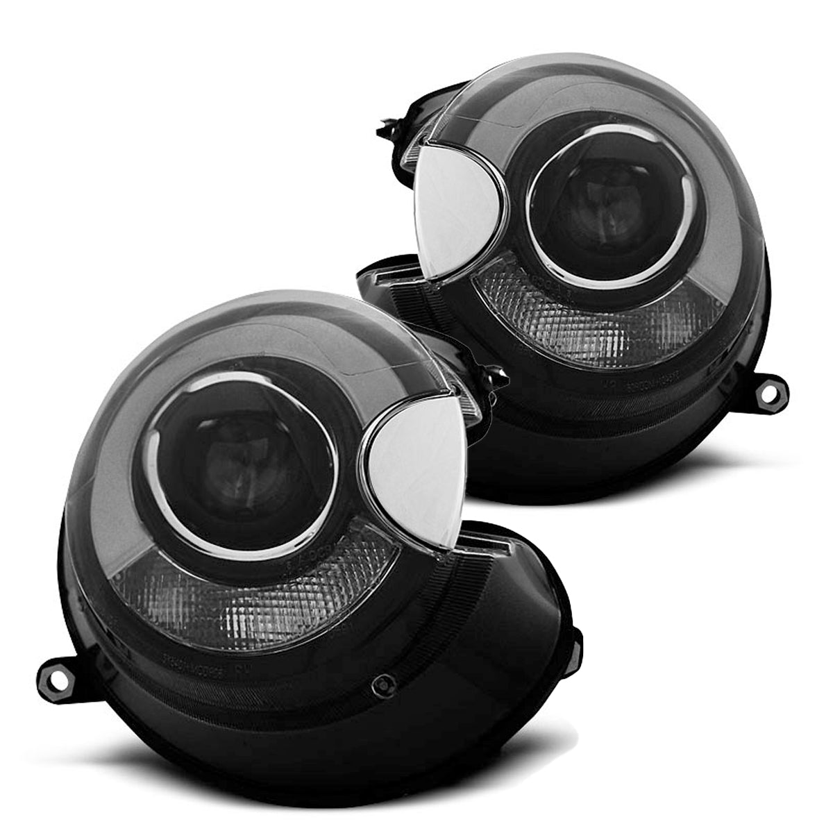 Scheinwerfer Tube Light Schwarz passend für BMW MINI (COOPER) 06-14