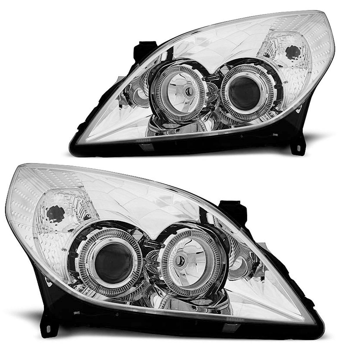 Scheinwerfer passend für Opel Vectra C 09.05-08 Angel Eyes Chrom