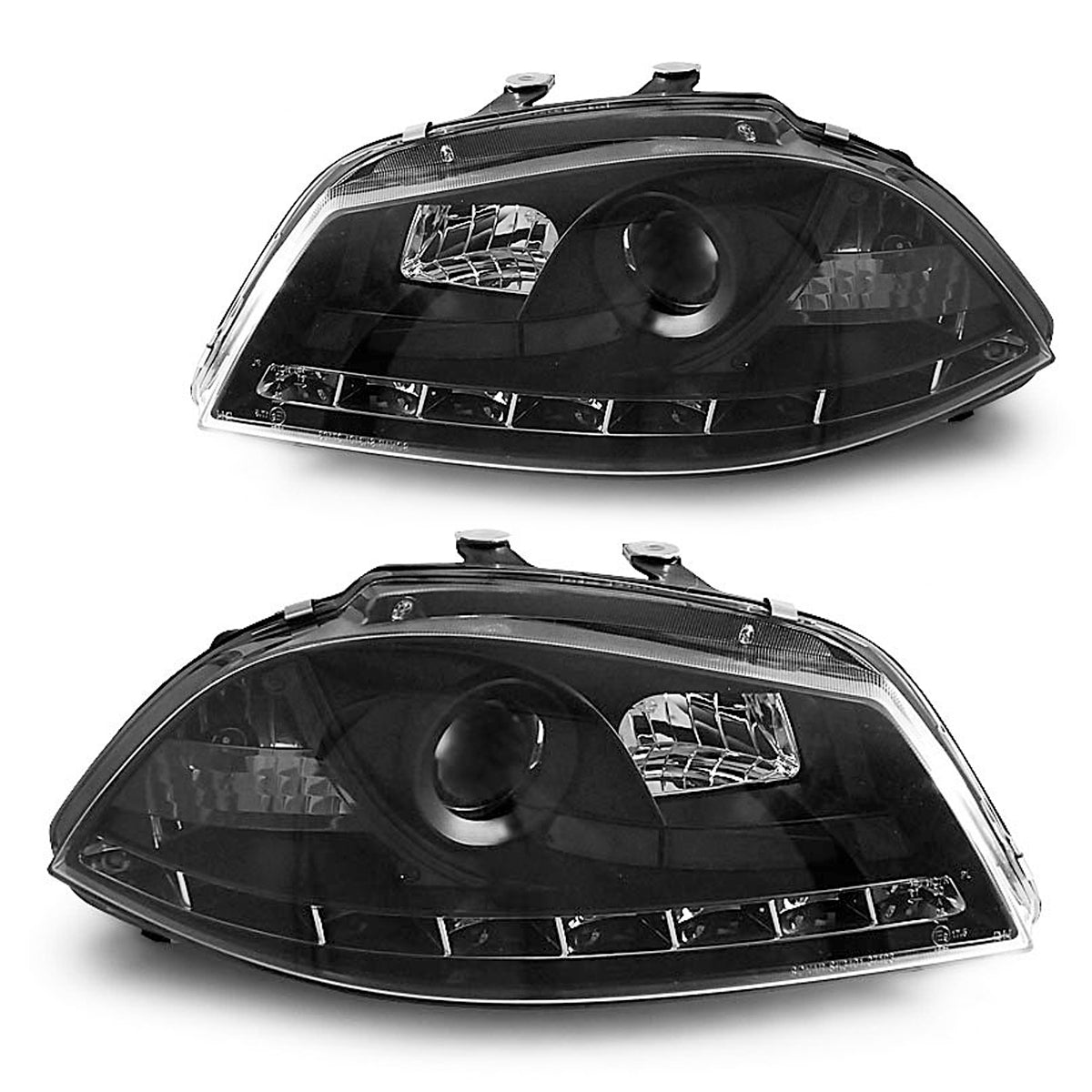 Scheinwerfer Daylight Schwarz passend für Seat Ibiza 6L 04.02-08