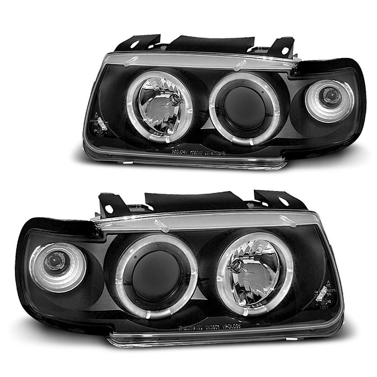 Scheinwerfer Angel Eyes Schwarz passend für VW Polo 6N 10.94-09.99 Hatchback