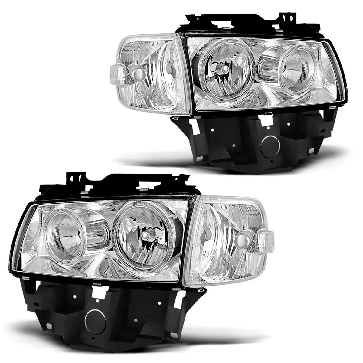Scheinwerfer Angel Eyes Chrom passend für VW T4 08.96-03.03 Bus