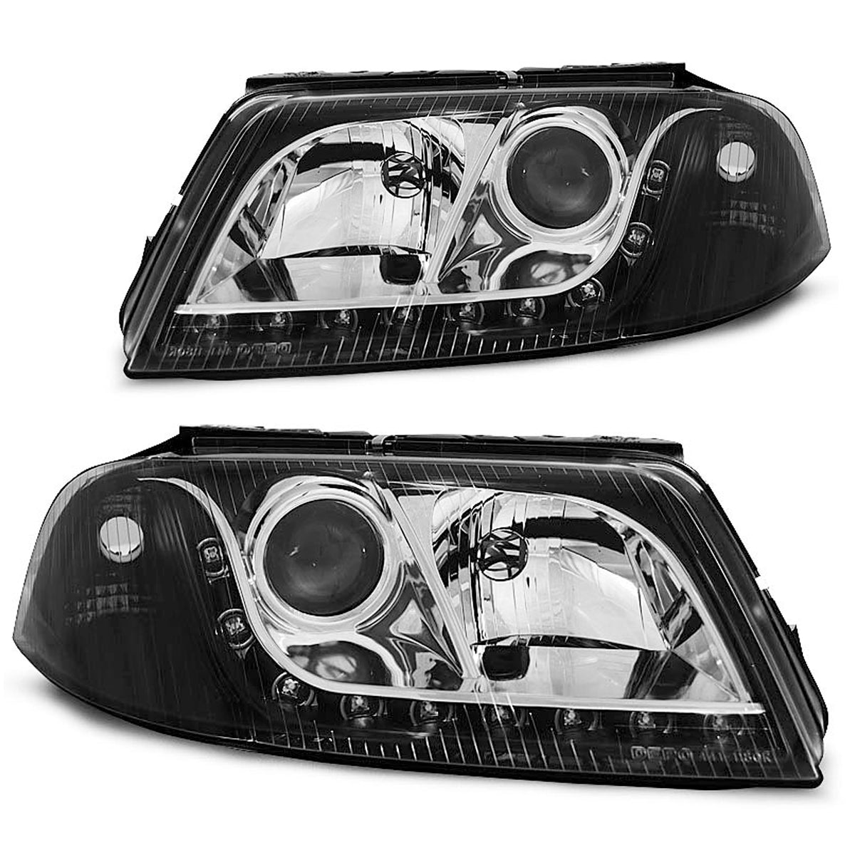 Scheinwerfer Daylight Schwarz passend für VW Passat 3BG B5 FL 09.00-03.05