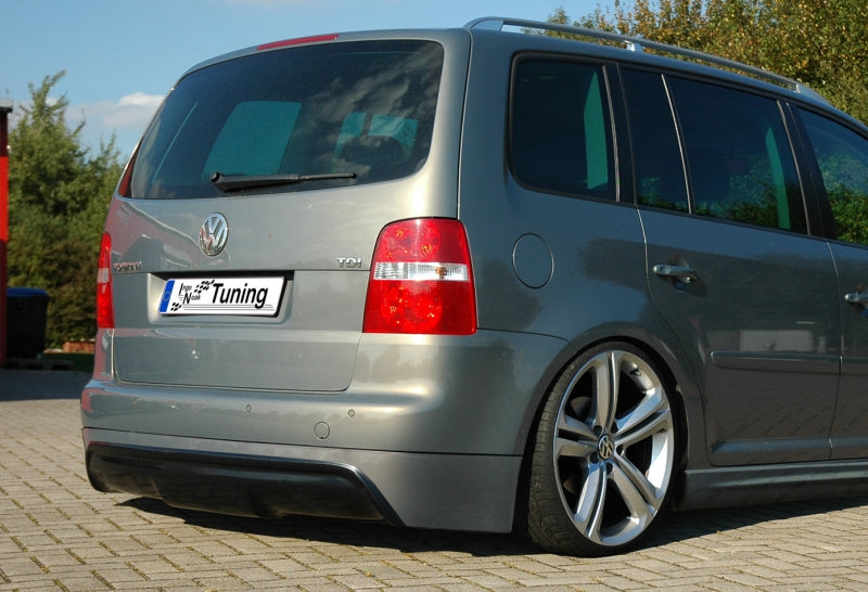 Heckansatz R-Look Volkswagen Touran Facelift, 1T, GP Schwarz Glanz