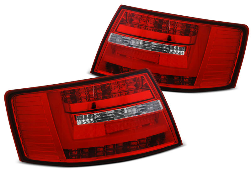 Tuning-Tec LED Lightbar Rückleuchten für Audi A6 4F (C6) 04-08 Limousine rot/klar (7Pin)