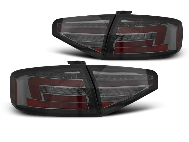 Tuning-Tec Voll LED Lightbar Rückleuchten für Audi A4 B8 Lim. 12-15 Schwarz / Dynamische Blinker