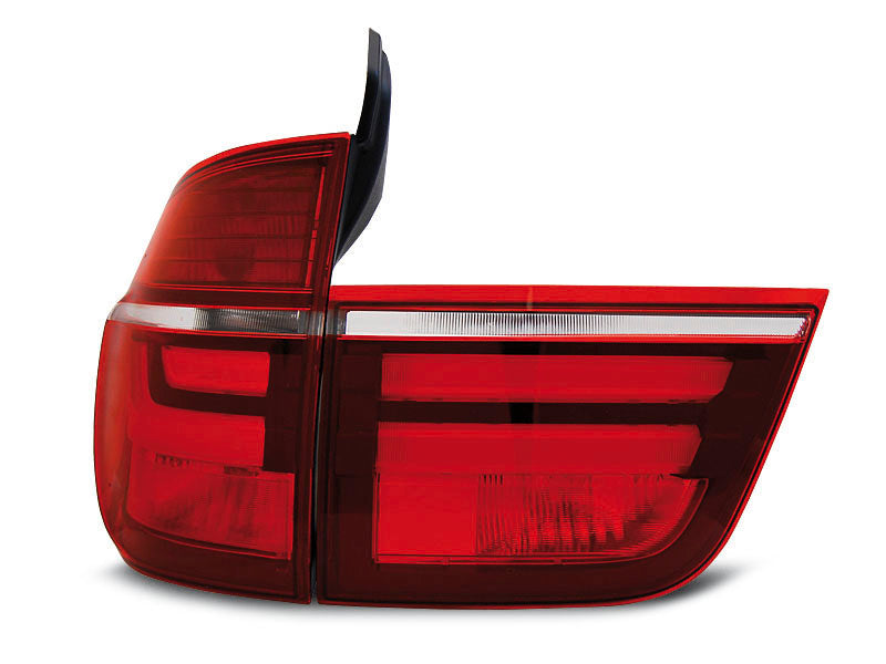 Tuning-Tec LED Lightbar Rückleuchten für BMW X5 E70 07-10 rot/klar LCI Optik