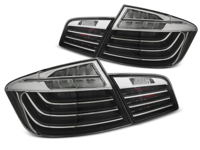 Tuning-Tec LED Lightbar Rückleuchten für BMW 5er F10 10-13 schwarz/chrom LCI Optik