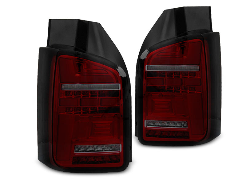 Tuning-Tec Voll LED Lightbar Rückleuchten für VW T6 15-19 rot/rauch mit dynamischem Blinker
