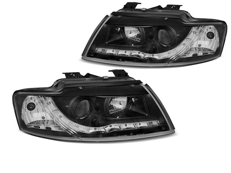 Tuning-Tec LED Tagfahrlicht Scheinwerfer für Audi A4 B6 Cabrio (8H) 02-06 schwarz