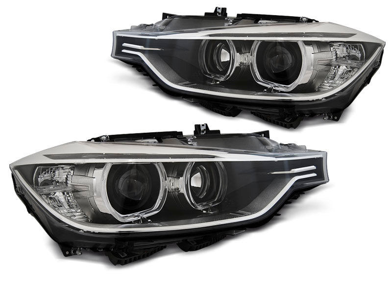 Tuning-Tec LED Tagfahrlicht Angel Eyes Scheinwerfer für BMW 3er F30/F31 11-15 schwarz