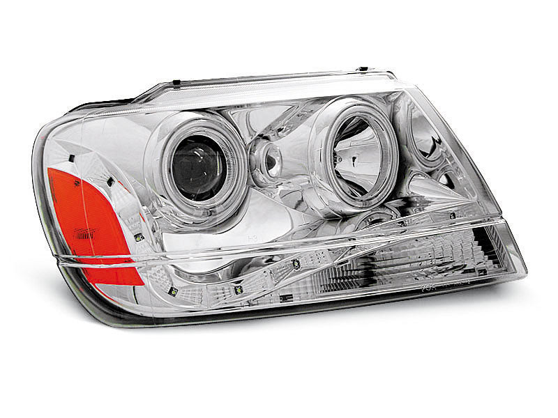 Tuning-Tec LED Tagfahrlicht Scheinwerfer für Jeep Grand Cherokee 99-05 chrom