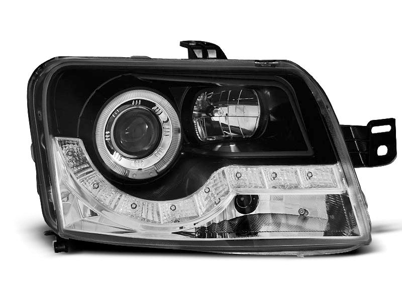 Tuning-Tec LED Tagfahrlicht Scheinwerfer für Fiat Panda 03-12 schwarz