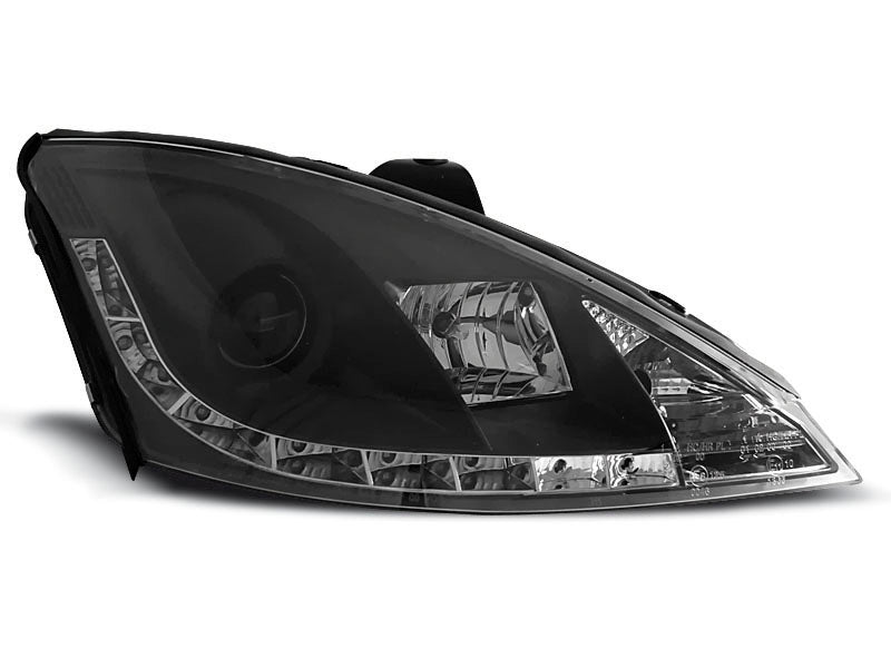 Tuning-Tec LED Tagfahrlicht Scheinwerfer für Ford Focus 1 Facelift 01-04 schwarz
