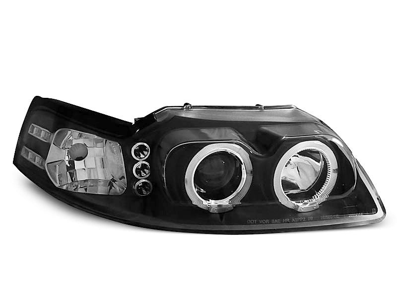 Tuning-Tec LED Angel Eyes Scheinwerfer für Ford Mustang III 98-04 schwarz