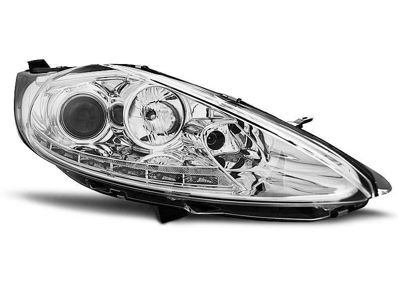 Tuning-Tec LED Tagfahrlicht Scheinwerfer für Ford Fiesta MK7 08-12 Vorfacelift chrom