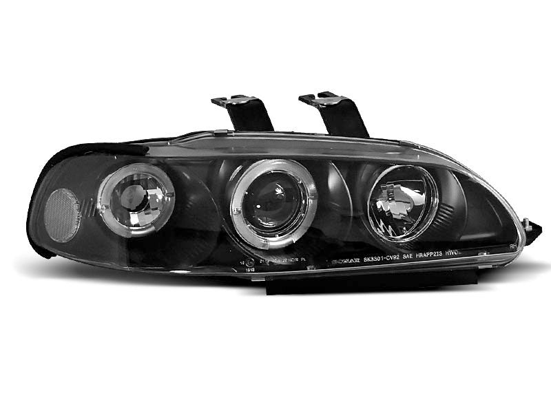 Tuning-Tec LED Angel Eyes Scheinwerfer für Honda Civic Coupe/3-Türer 91-95 schwarz