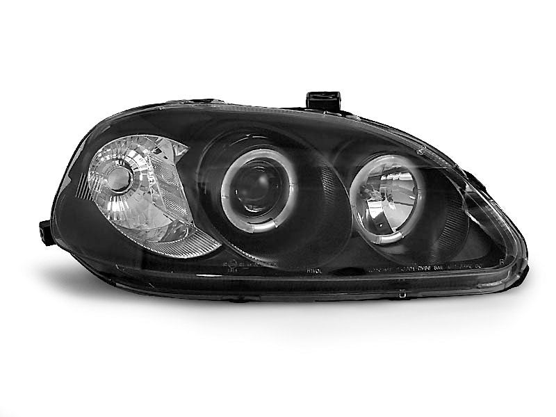 Tuning-Tec LED Angel Eyes Scheinwerfer für Honda Civic 99-01 schwarz