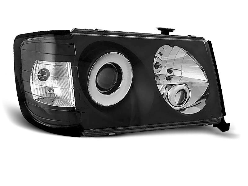 Tuning-Tec Klarglas Scheinwerfer für Mercedes Benz E-Klasse W124 85-93 schwarz