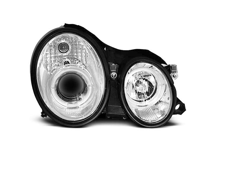 Tuning-Tec LED Angel Eyes Scheinwerfer für Mercedes Benz CLK W208 97-02 chrom