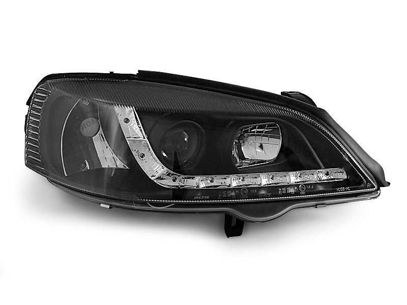 Tuning-Tec LED Tagfahrlicht Scheinwerfer für Opel Astra G 98-04 schwarz