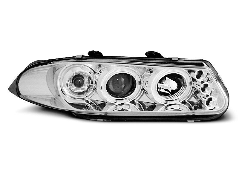 Tuning-Tec LED Angel Eyes Scheinwerfer für Rover 200 95-01 chrom