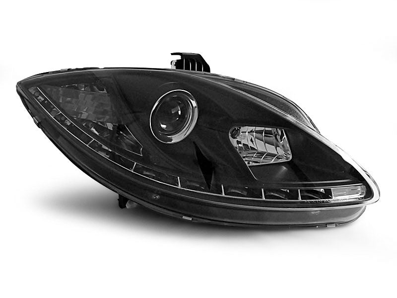 Tuning-Tec LED Tagfahrlicht Scheinwerfer für Seat Leon 1P / Altea / Toledo 05-09 schwarz