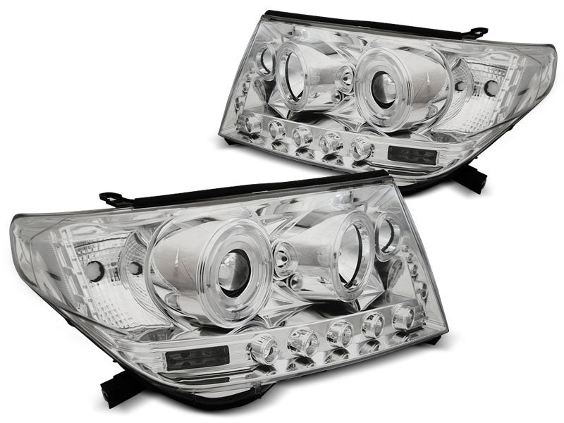 Tuning-Tec LED Angel Eyes Scheinwerfer für Toyota Land Cruiser FJ200 07-12 chrom