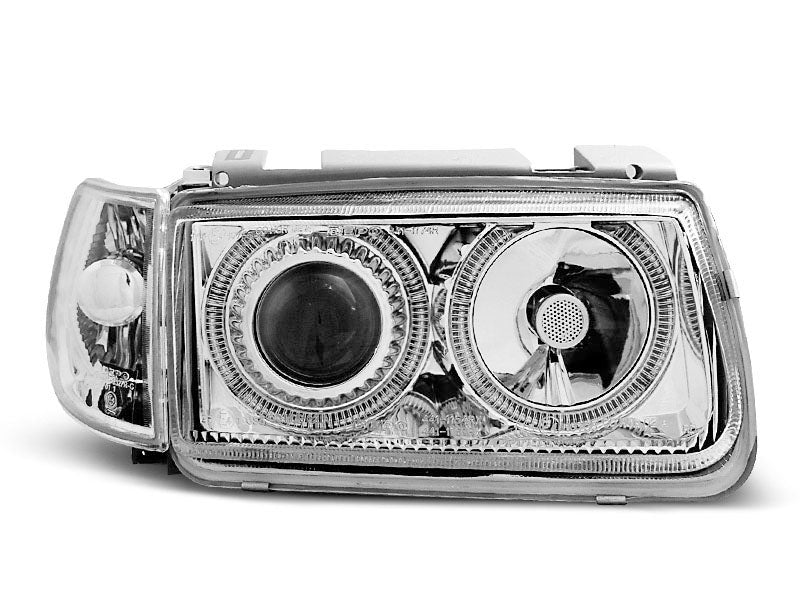 Tuning-Tec LED Angel Eyes Scheinwerfer VW Polo 6N 94-99 chrom