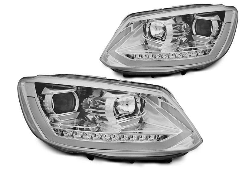 Tuning-Tec LED Tagfahrlicht Scheinwerfer für VW Touran II 5T 10-15 Chrom