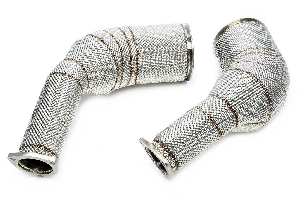TA Technix Downpipe mit Hitzeschild und Katalysator passend für Audi A6-RS6 C8, A7 Sportback-RS7