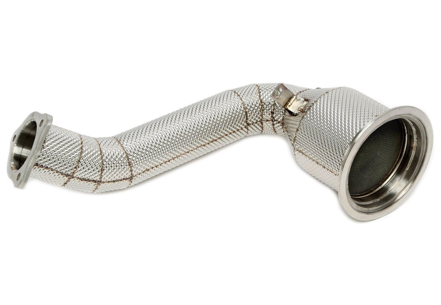 TA Technix Downpipe mit Hitzeschild und Katalysator / Vorkatersatzrohr passend für Porsche Panamera /4 3.0T Typ 971