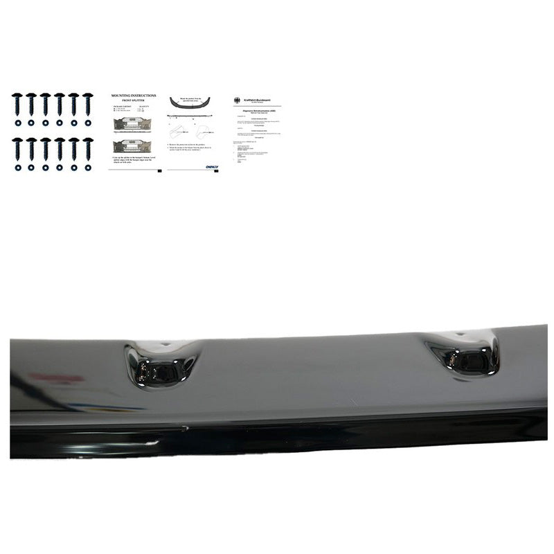 Oneway Frontspoiler passend für Volkswagen Transporter T6 2015-2019 - Schwarz glänzend