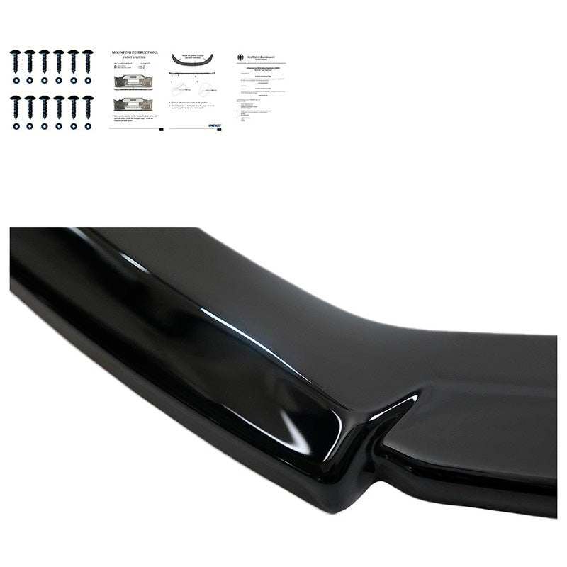 Oneway Frontspoiler passend für Seat Leon (5F) HB/SC/ST FR/Cupra Facelift 2017-2020 - Schwarz glänzend