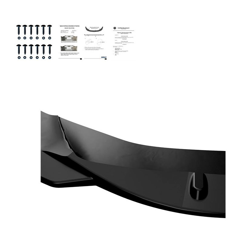 Oneway Frontspoiler passend für Audi A5 S-Line/S5 F5 Facelift 2019- - Schwarz glänzend