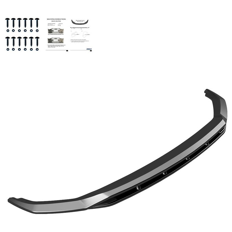 Oneway Frontspoiler passend für Volkswagen Transporter T6.1 2020-2022 - Version 5 - Schwarz glänzend