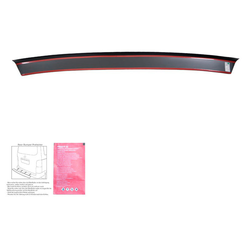 Oneway Ladekantenschutz passend für Volkswagen Transporter T5 2003-2009 (mit 2 Hecktüren) - Mattschwarz