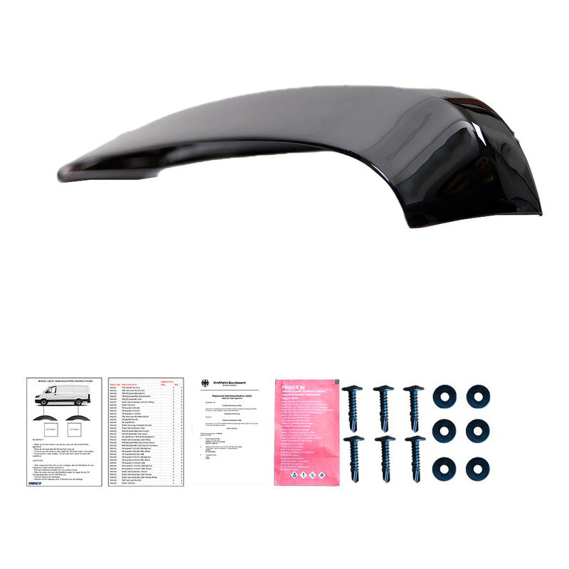 Oneway Satz Radlaufleisten passend für Volkswagen Transporter T5/T5.1 2003-2015 (Langer Radstand) - Schwarz glänzend
