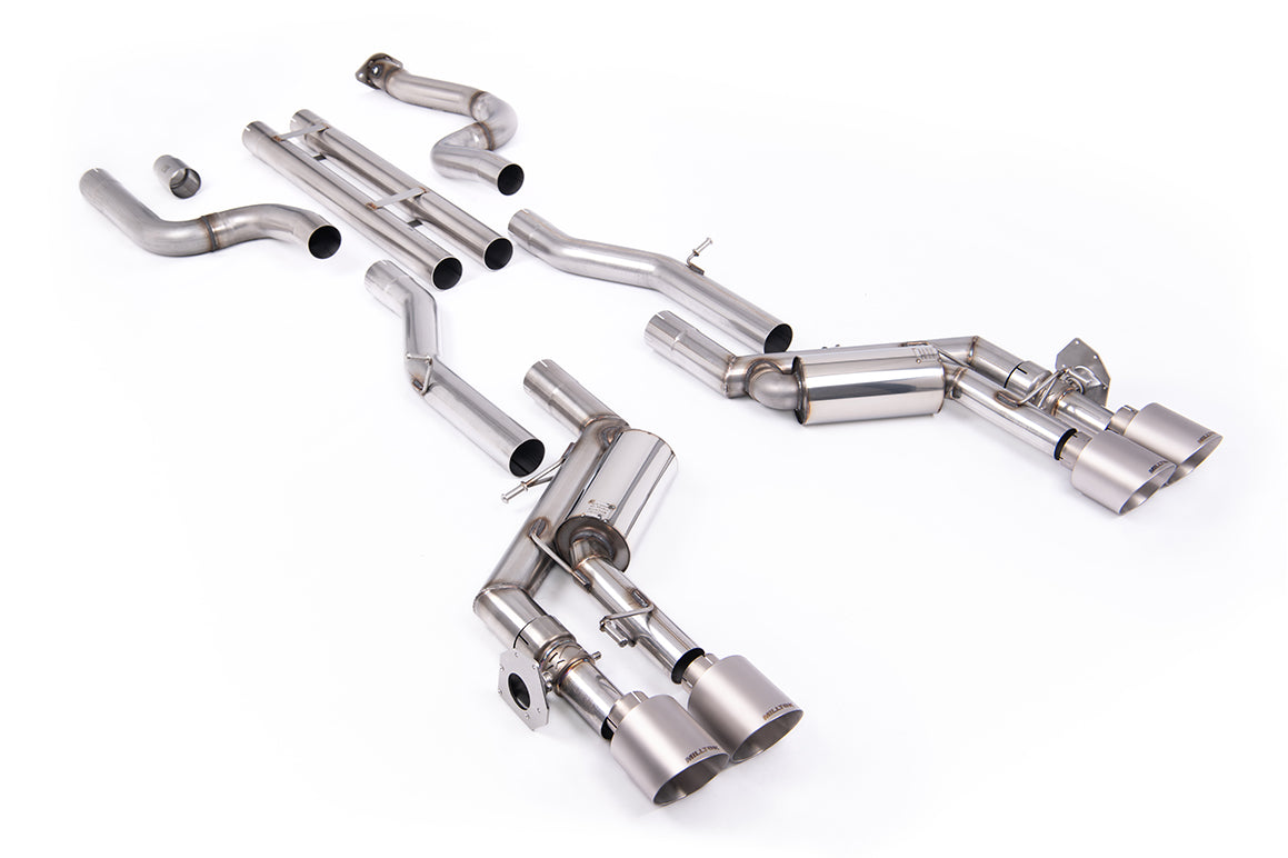 Milltek Sport Abgasanlage passend für Camaro Gen 6 SS 6.2L V8 Unbalanced Straight - Titan gebürstete Endrohre