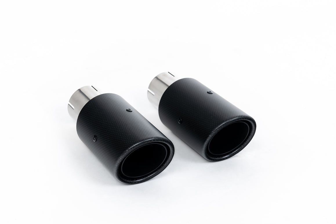 Milltek Sport Abgasanlage passend für Ford Fiesta Mk7/7.5 ST 1.6T - non-resonated - carbon Endrohre