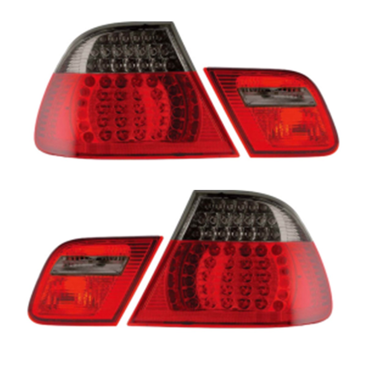 LED Rot Rauch Rücklichter passend für BMW 3er E46 Cabrio 1999-2003