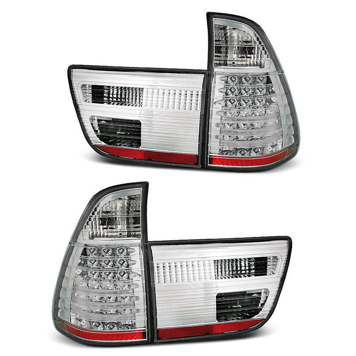 LED Rücklichter Chrom passend für BMW X5 E53 09.99-10.03