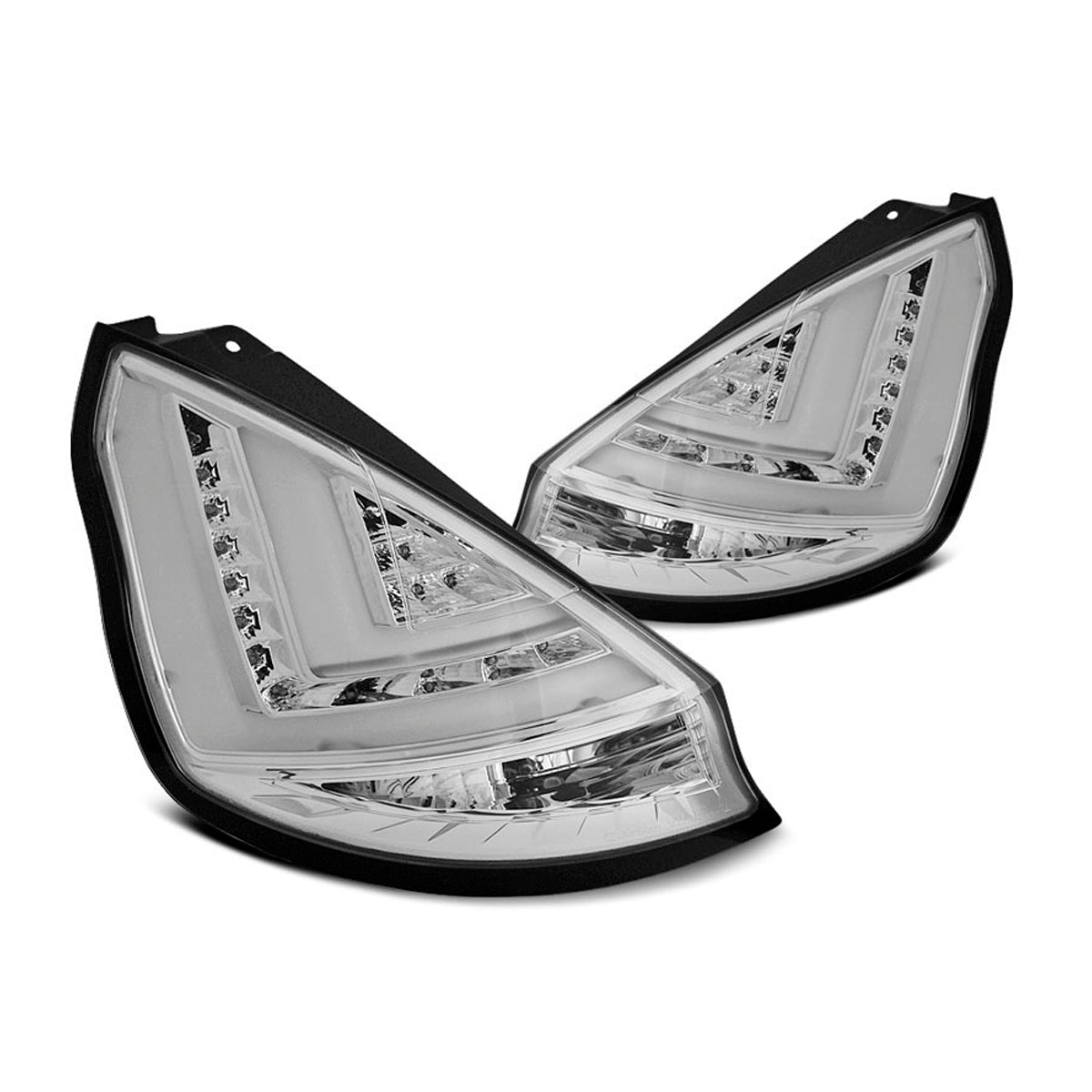 Rücklichter passend für Ford Fiesta MK7 12-16 HB Chrom LED Bar