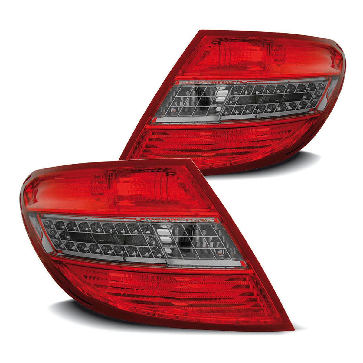 LED Rücklichter Rot Rauch passend für Mercedes C-Klasse W204 Limousine 07-10