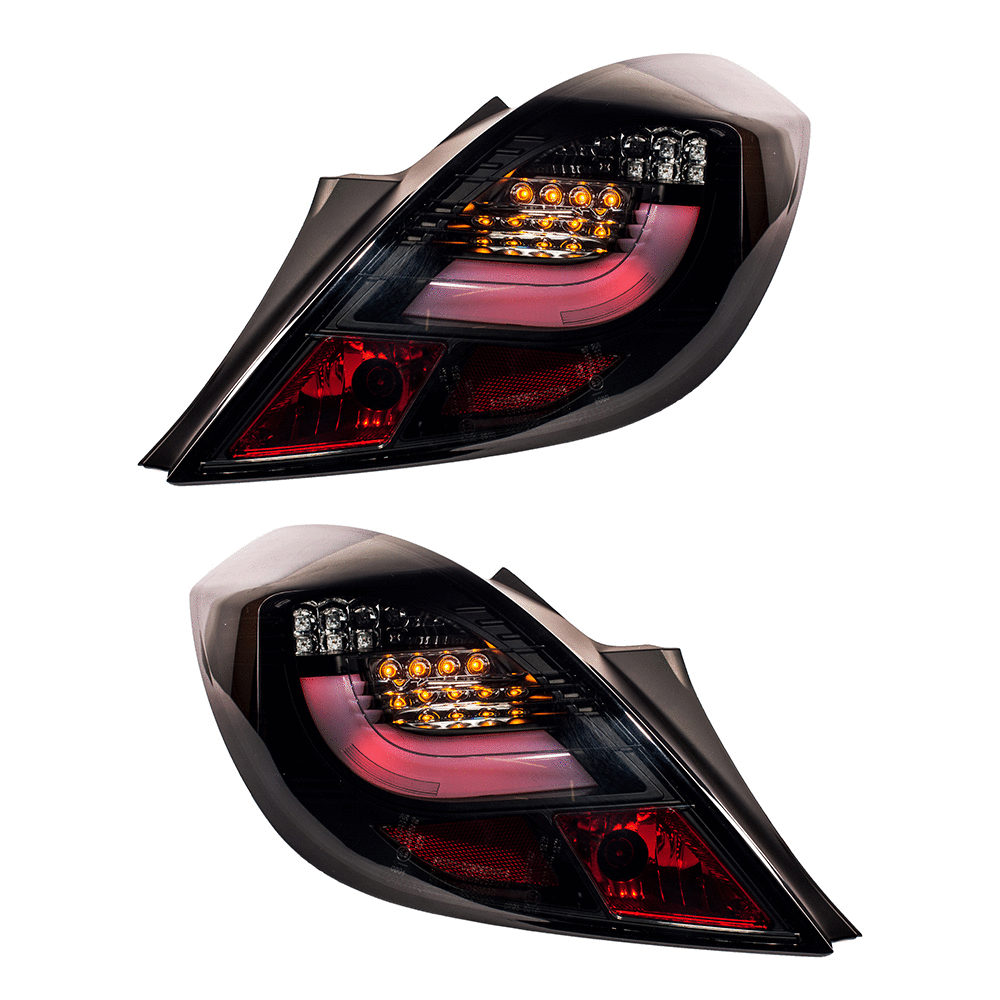Heckleuchten LED Schwarz Smoke passend für OPEL CORSA D (S07) 2006-2014