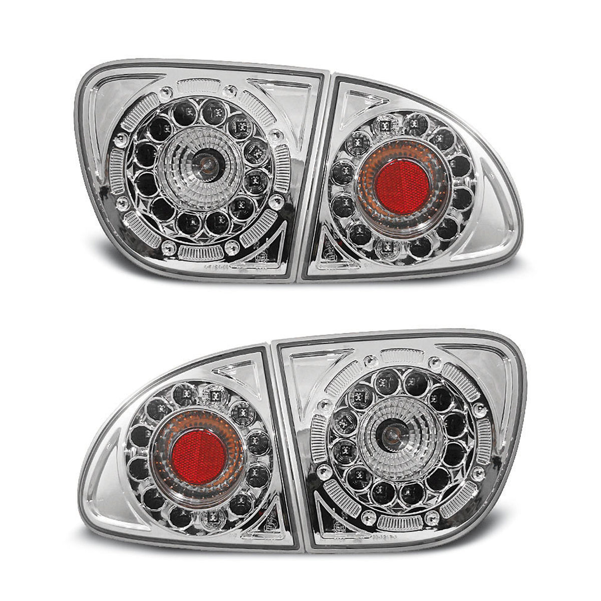 LED Rücklichter Chrom passend für Seat Leon 04.99-08.04
