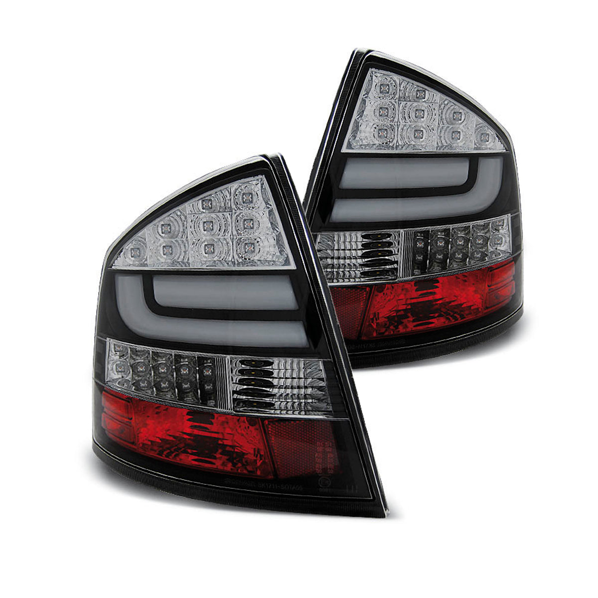 LED BAR Rücklichter Schwarz passend für Skoda Octavia II Limousine 04-12
