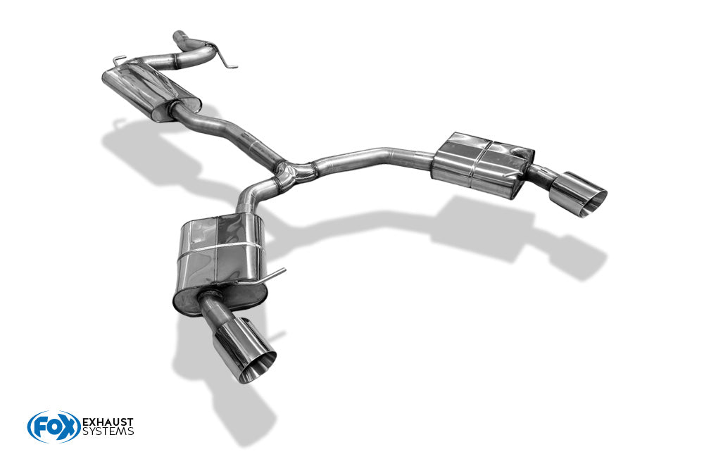 Audi A4 B9 - 2WD Endschalldämpfer rechts/links, Y-Verbinder und Mittelschalldämpfer - 1x114 Typ 25 rechts/links