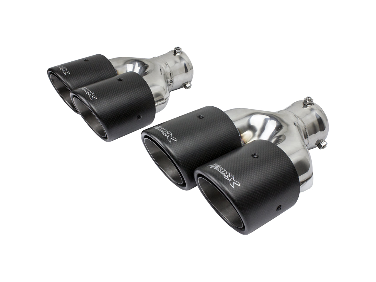 Bull-X Endrohrset Y-Style: Typ 19 Carbon versetzt 4x89mm (A:1x64mm + 1x76mm)