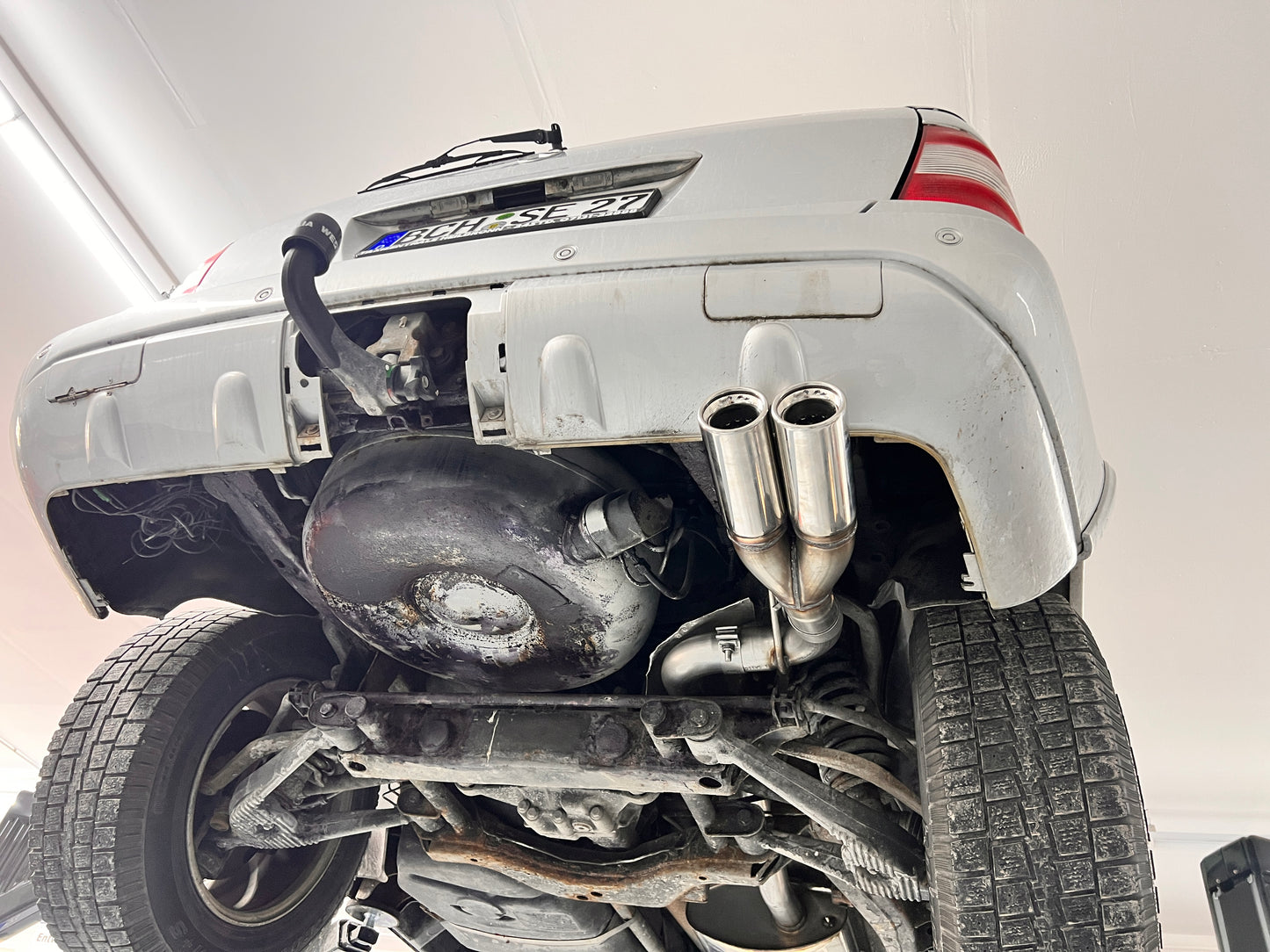 Mercedes M-Klasse Typ W163 - Facelift Endschalldämpfer (Eingang zweiflutig) - 2x80 Typ 13