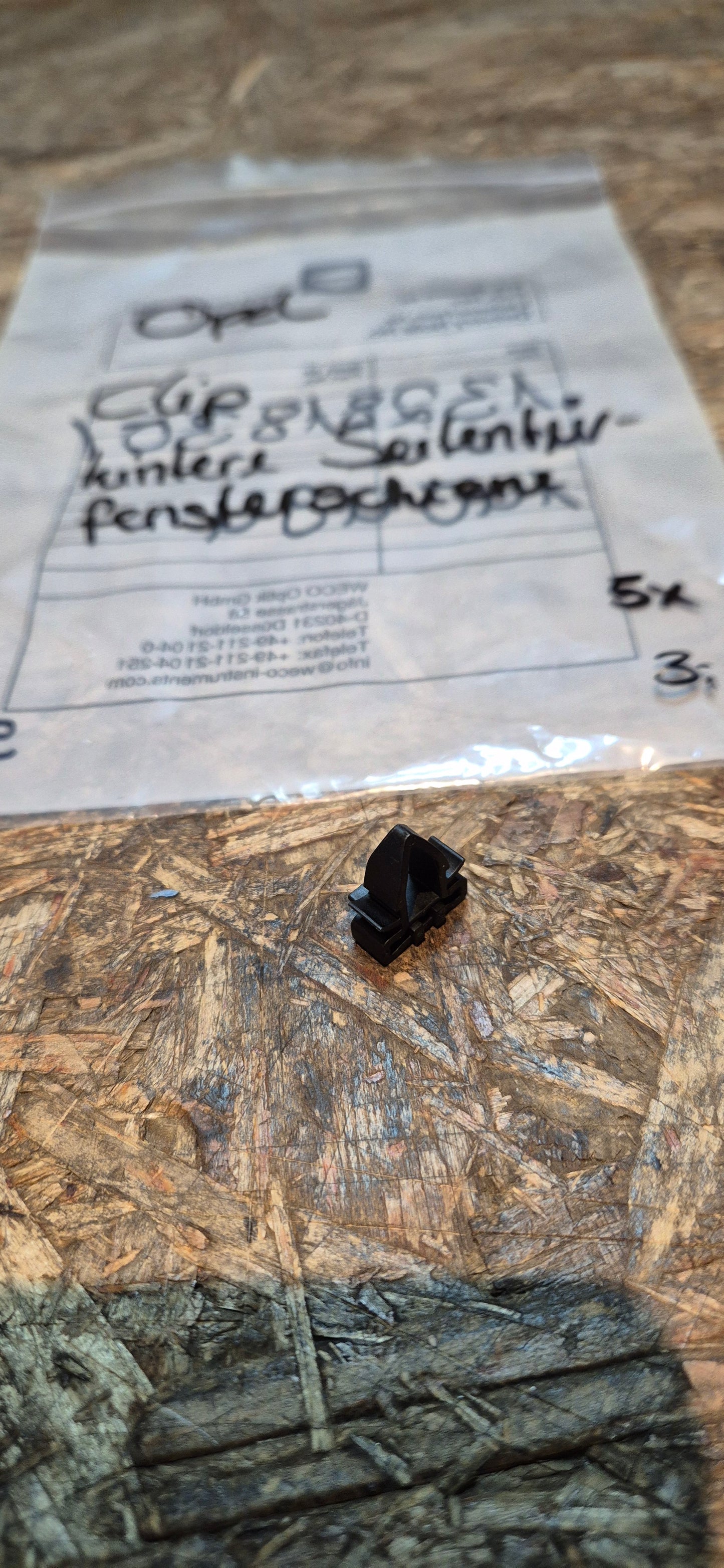Clip Seitenfensterschiene hinten, Opel, Original Neu